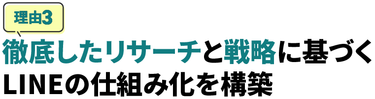 徹底したリサーチと戦略に基づくLINEの仕組み化を構築